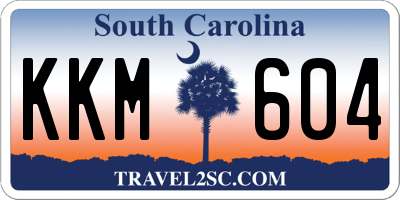 SC license plate KKM604