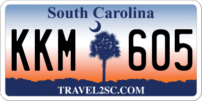 SC license plate KKM605