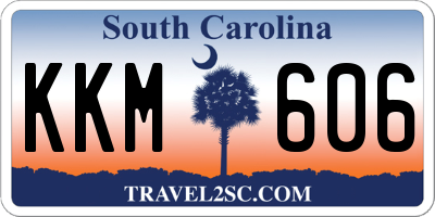 SC license plate KKM606