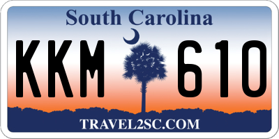 SC license plate KKM610
