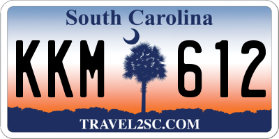 SC license plate KKM612