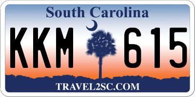 SC license plate KKM615