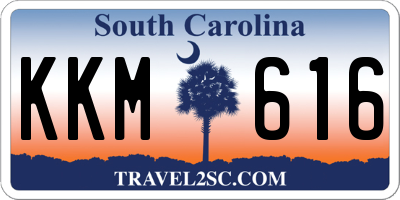 SC license plate KKM616