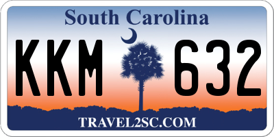 SC license plate KKM632