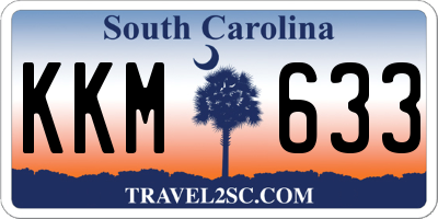 SC license plate KKM633
