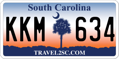 SC license plate KKM634