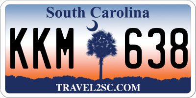 SC license plate KKM638