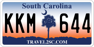 SC license plate KKM644