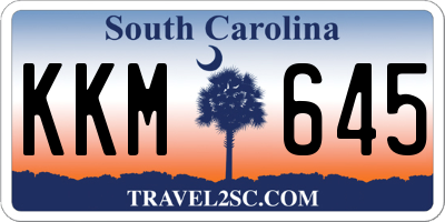SC license plate KKM645