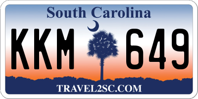SC license plate KKM649