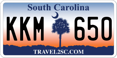 SC license plate KKM650
