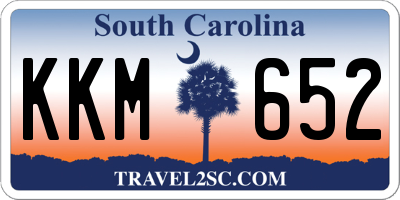 SC license plate KKM652