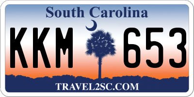 SC license plate KKM653