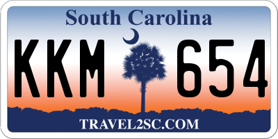 SC license plate KKM654