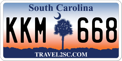 SC license plate KKM668