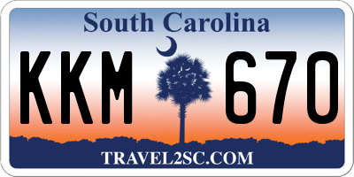 SC license plate KKM670