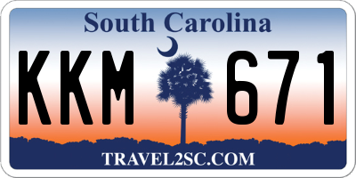 SC license plate KKM671