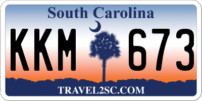 SC license plate KKM673