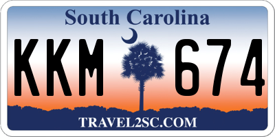 SC license plate KKM674
