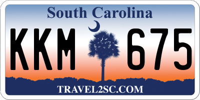 SC license plate KKM675