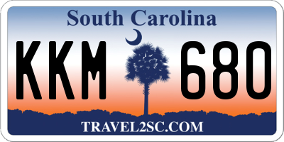 SC license plate KKM680