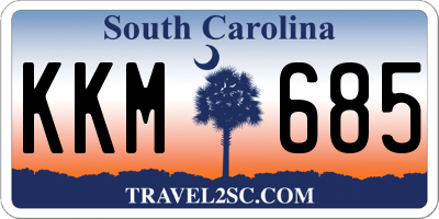 SC license plate KKM685