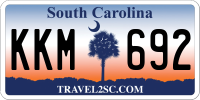 SC license plate KKM692