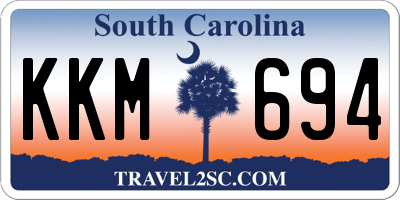 SC license plate KKM694