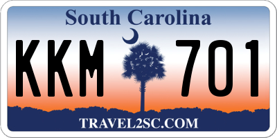 SC license plate KKM701