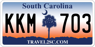 SC license plate KKM703