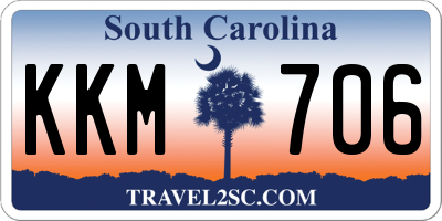 SC license plate KKM706