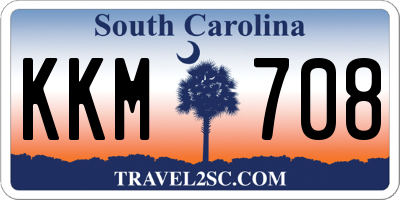 SC license plate KKM708
