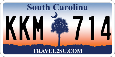 SC license plate KKM714
