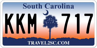 SC license plate KKM717