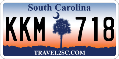 SC license plate KKM718