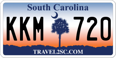 SC license plate KKM720
