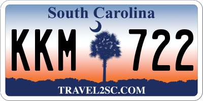 SC license plate KKM722