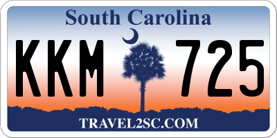 SC license plate KKM725