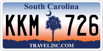 SC license plate KKM726