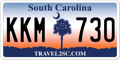 SC license plate KKM730