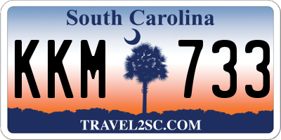 SC license plate KKM733