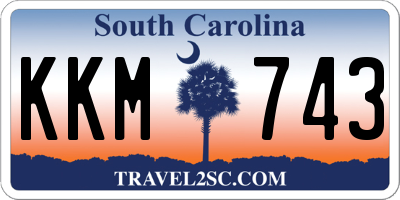 SC license plate KKM743