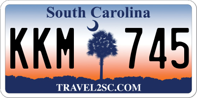 SC license plate KKM745