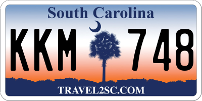 SC license plate KKM748