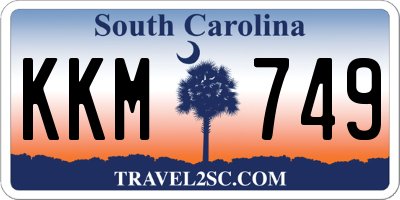 SC license plate KKM749