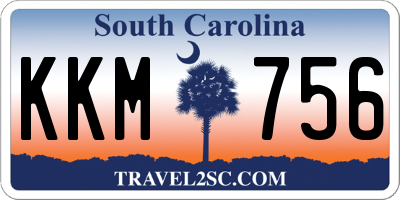 SC license plate KKM756