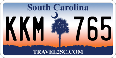 SC license plate KKM765