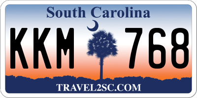 SC license plate KKM768