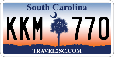 SC license plate KKM770