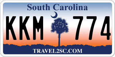 SC license plate KKM774